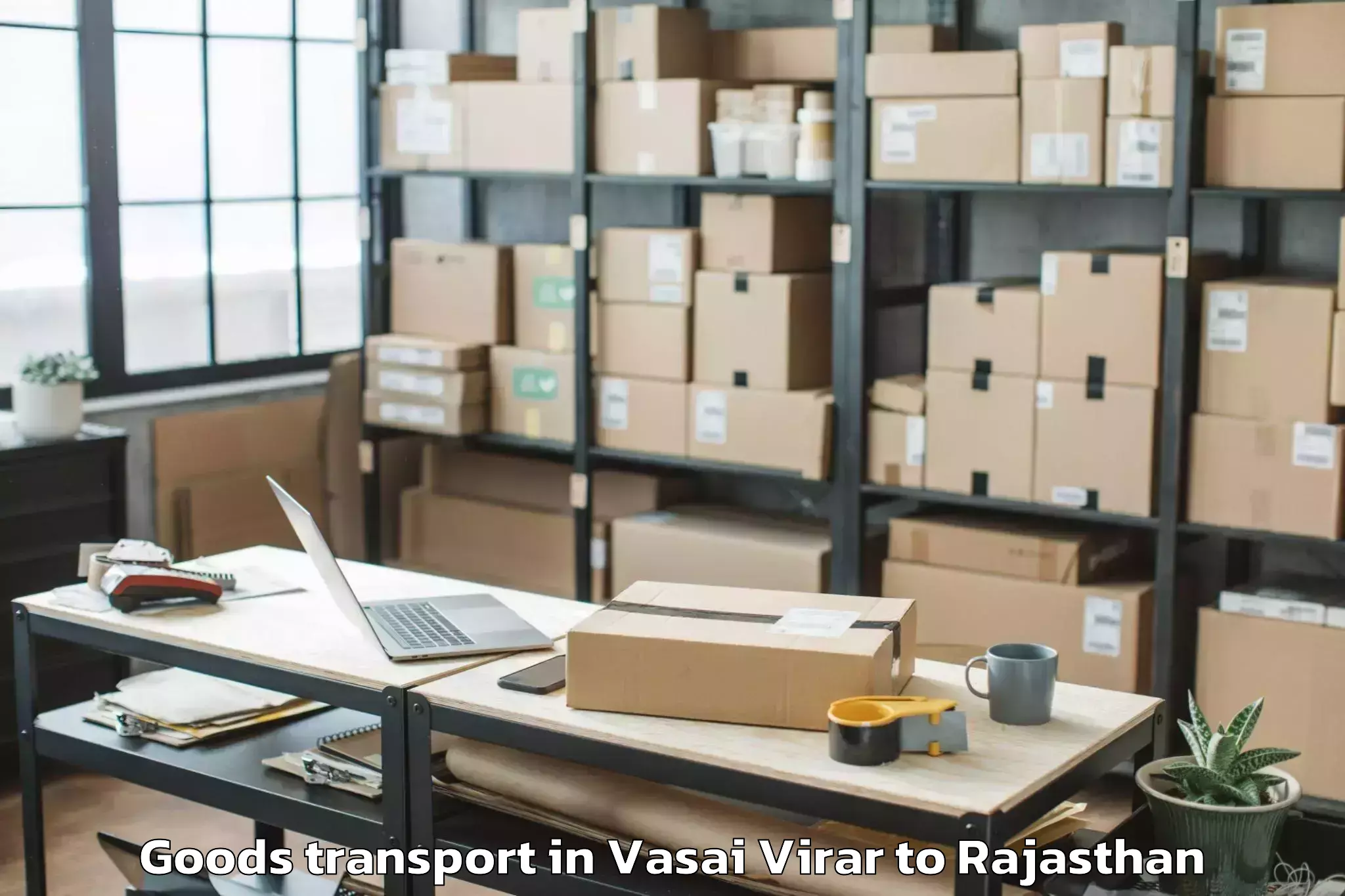 Easy Vasai Virar to Salumbar Goods Transport Booking